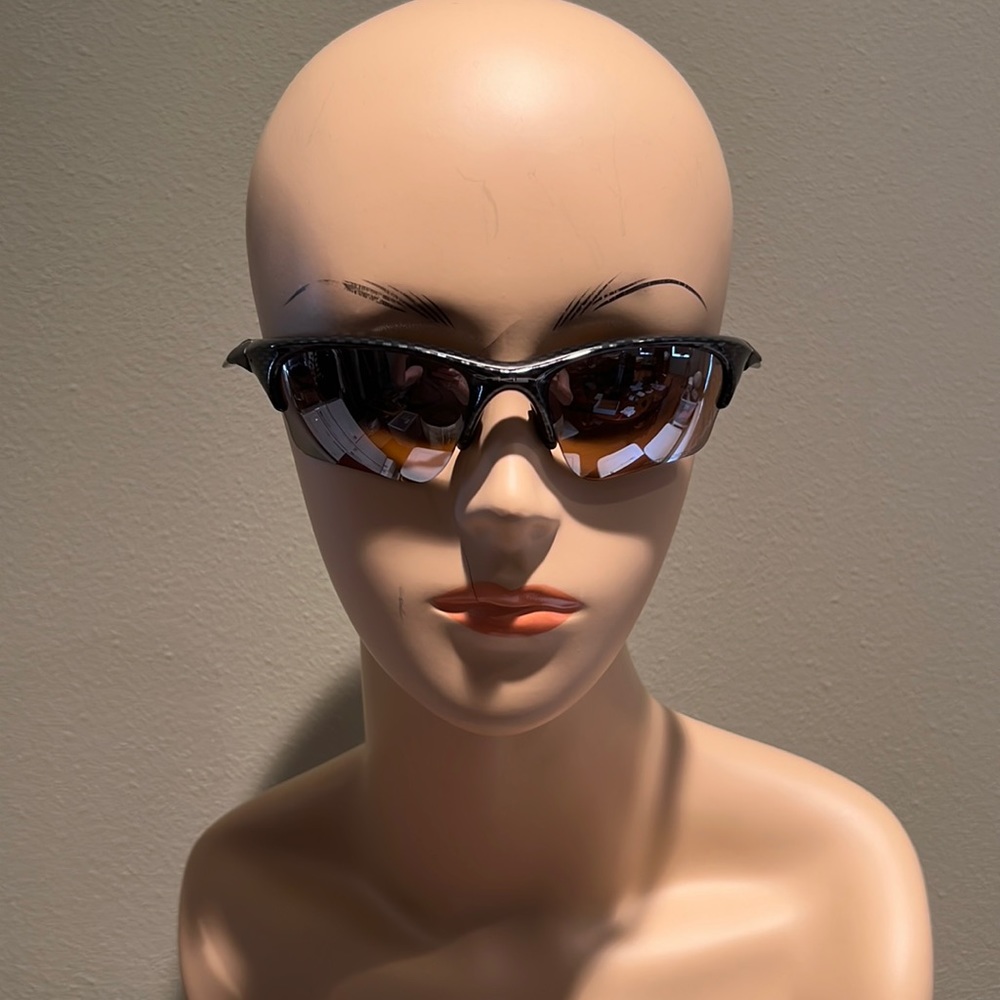 Oakley Vintage Half Jacket Sunglasses That Says Titanium Bottom Of Left Lens